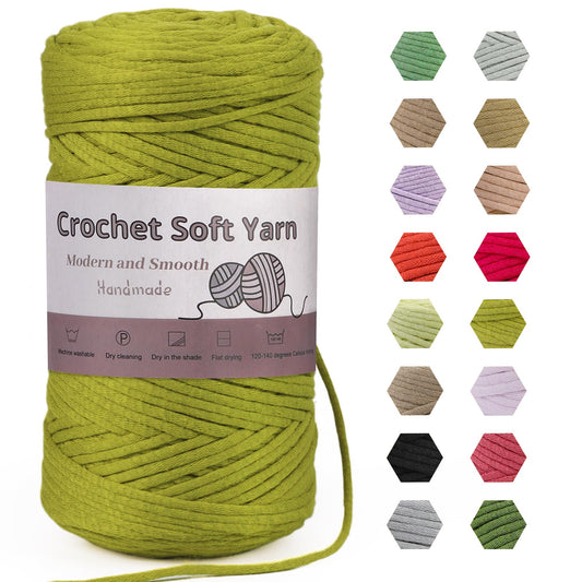 328 Yards Yarn for Crocheting,250g/8.81oz Green Crochet Yarn,Soft Yarn for Crocheting Knitting with Stitch Markers,Blunt Needles Chunky Thick Cotton Nylon Blend Yarn for Crocheting Beginner